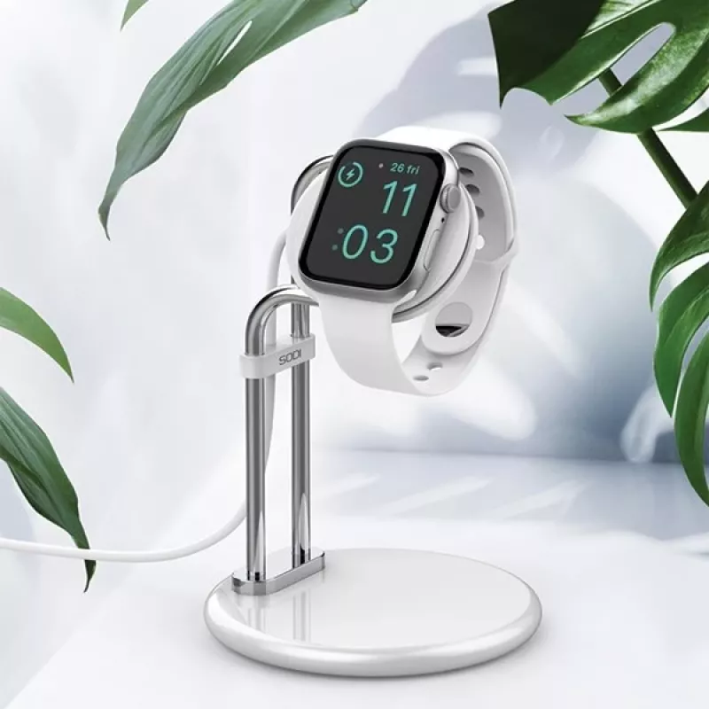 Aluminum alloy induction stand SAW-300 hõbedane Apple Watchile