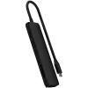Satechi 7-ühes USB-C Slim Multiport Adapter Ethernet (USB-C PD, 2x USB-A, HDMI 4K, Ethernet, mälukaardilugeja micro/SD) (Must)