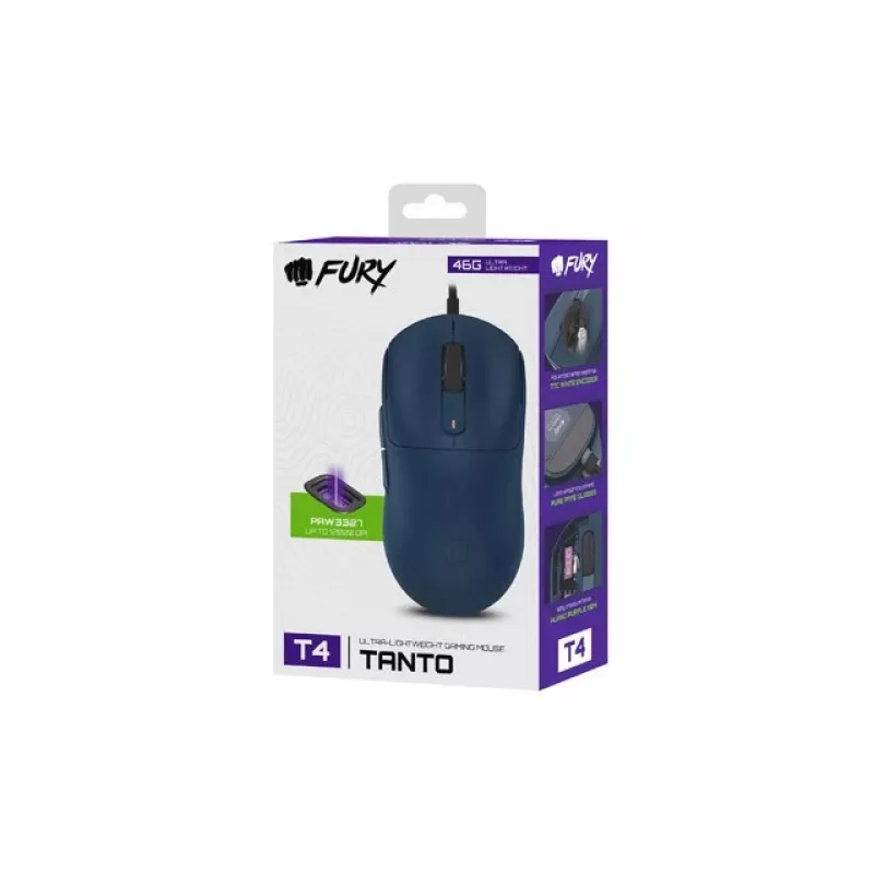 FURY TANTO T4 MÄNGURI HIIR 12000DPI RGB MERESININE PROGRAMMEERITAV MÄNGURI