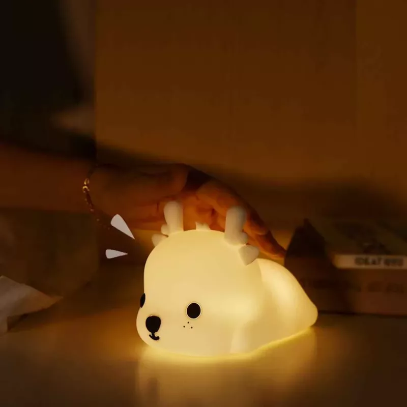 Öölamp Tellur TLL441161 Baby Deer LED pehme kuma, kompaktne voodilamp