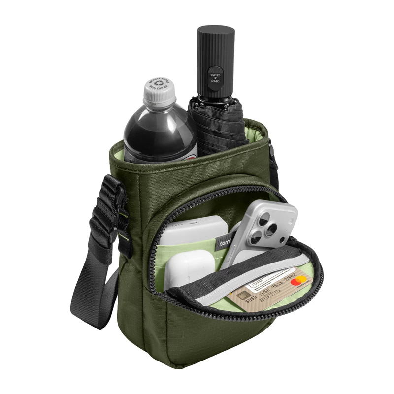 Tomtoc GameOn-G50 Switch 2 JoyCarry õlakott roheline — kandekott Nintendo Switch OLED ja Switch 2 jaoks