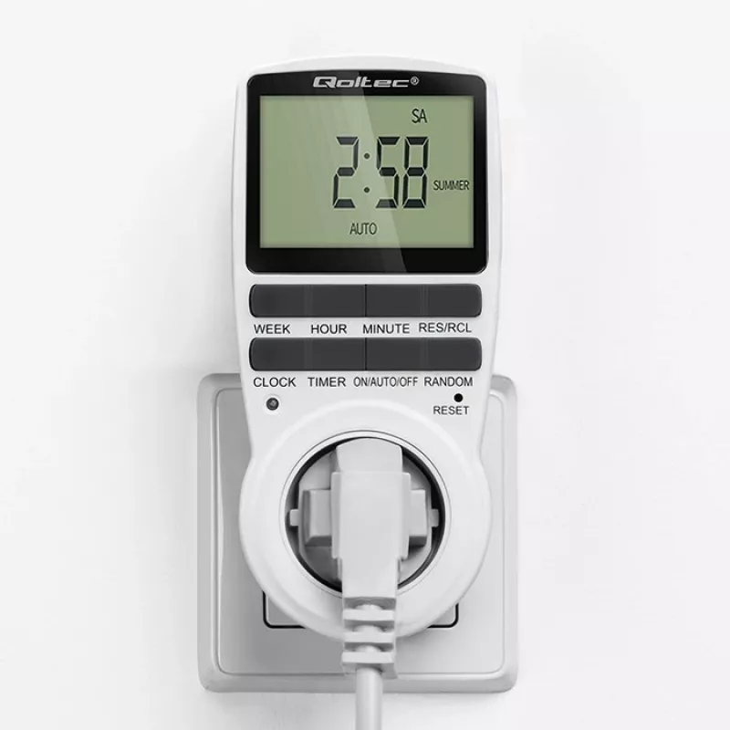 Elektrooniline taimer QOLTEC PC0628 LCD-ekraaniga, 24-tunnine tagasiloendus