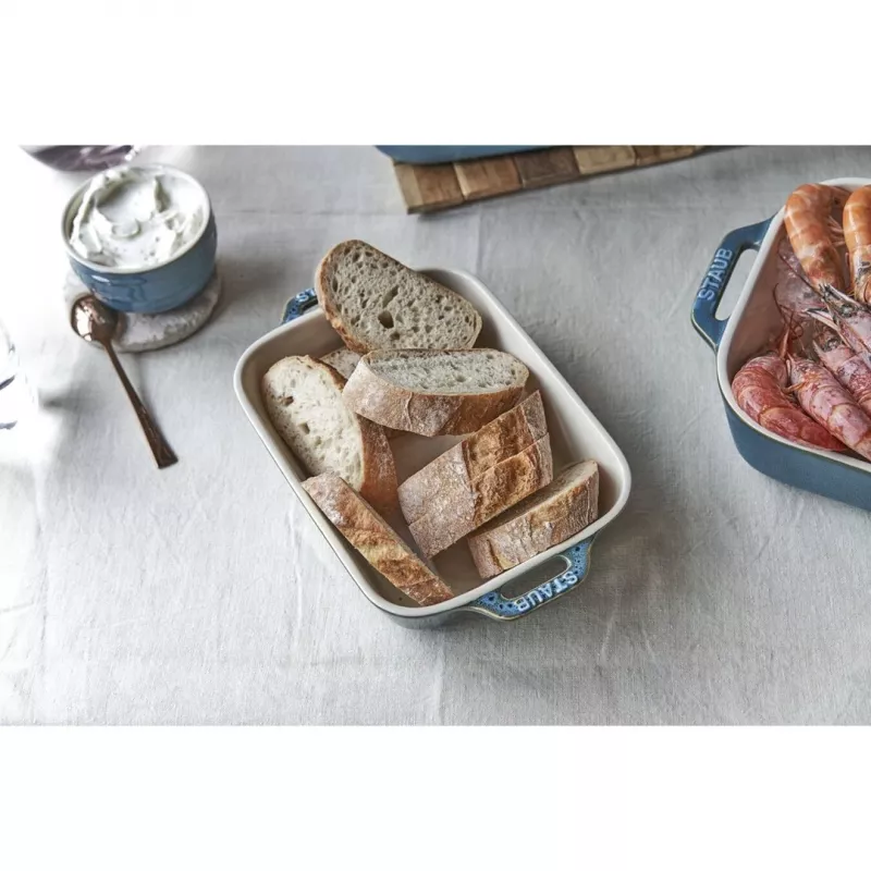 Staub 40508-172-0 Keraamiline ristkülikukujuline ahjuvormide komplekt, 3-osaline, Antique Turquoise