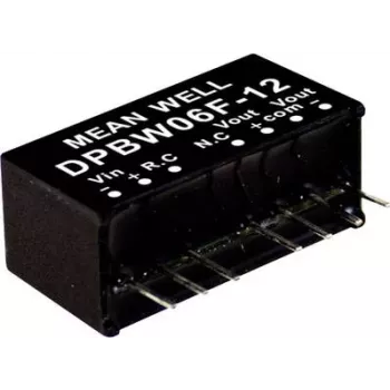 AC/DC toiteadapter MEAN WELL DPBW06G-15, sisend 18–75 V, väljund 15 V, 6 W