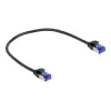 Võrgukaabel DeLOCK RJ45 Cat.6A S/FTP Õhuke 0,25 m Must