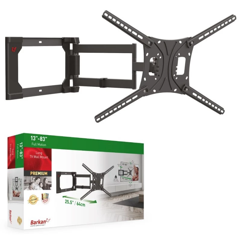 TV-kinnitus Barkan Mounting Systems 4400 50 kg 2.03 m Must