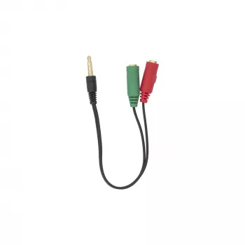 Audio kaabel SBOX 35M-2X35F 0.2m 3.5mm 2 x 3.5mm Must