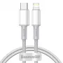 Baseus CATLGD-02 Lightning-kaabel 1 m Valge