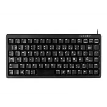 CHERRY Compact G84-4100LCADE-2, Combo (USB + PS/2), DE klaviatuur kontorisse USB + PS/2 QWERTY must
