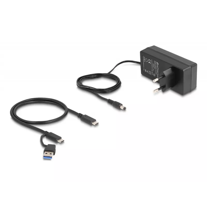 USB-jaotur Delock 64248 5 Gbps 2 x Type-A 2 x USB-C 1 kiirlaadimisport
