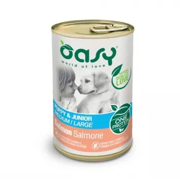 Oasy One Protein Puppy & Junior M/L Lõhe 400g