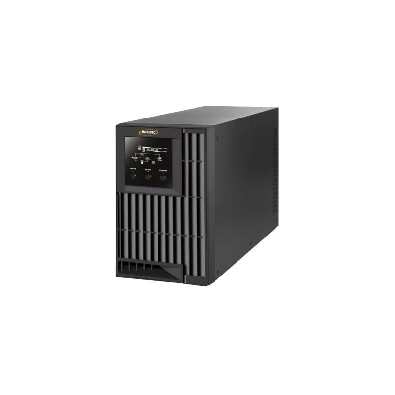 Infosec E4 Value 1000 katkematu toiteallikas (UPS) Topeltmuundus (Online) 1 kVA 3 vahelduvvoolu väljundit