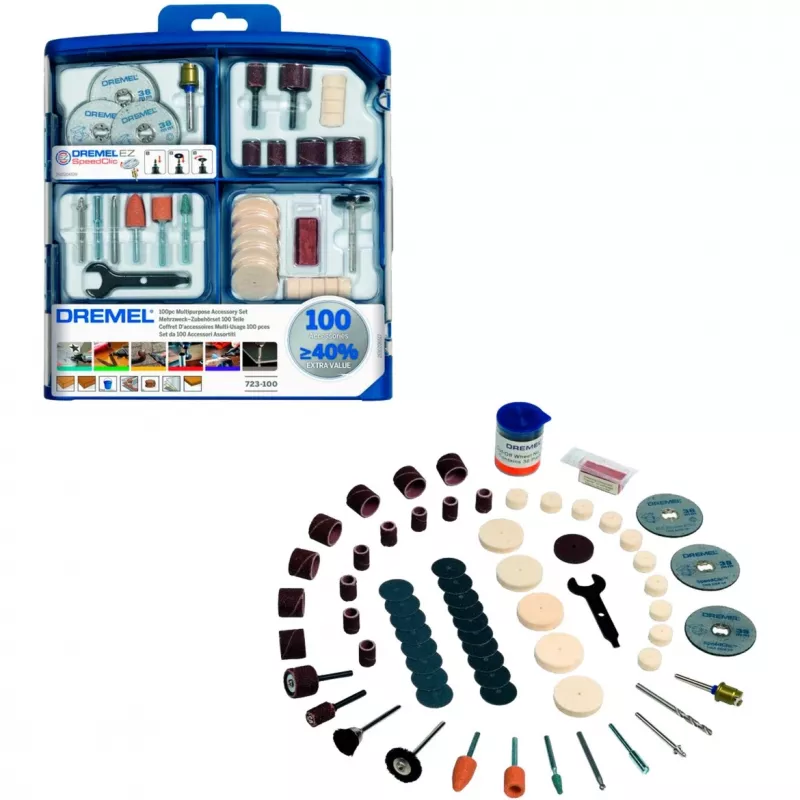 Dremel 100-osaline mitmeotstarbeline tarvikukomplekt