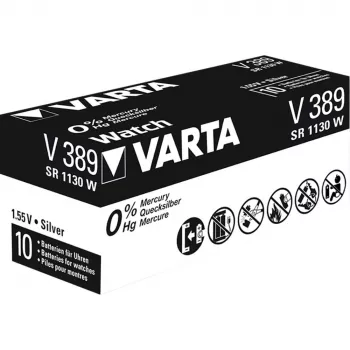Ühekordne patarei Varta Primary Silver Button 389