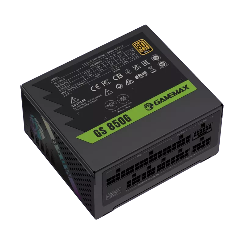 Gamemax toiteplokk, 80 PLUS, Gold | GS 850G | 850 W