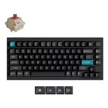 Mehaaniline klaviatuur Keychron Q1 Ultra 8K — 75% paigutus, USB + RF-juhtmevaba + Bluetooth, RGB, must