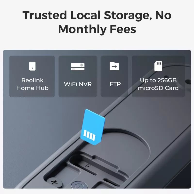 Reolink D340B akuga videouksekella komplekt koos helina ja 64 GB microSD-kaardiga