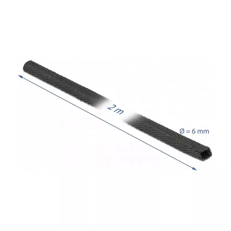 Kahanev toru DeLOCK 20791 2 m x 6 mm must