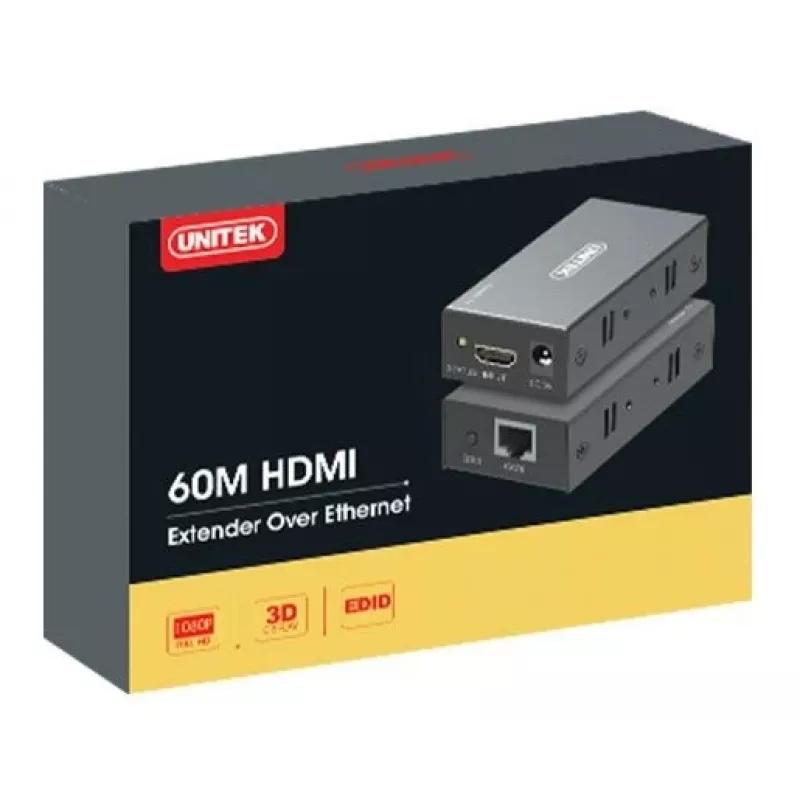 Unitek HDMI pikendaja üle Etherneti, 60M, V100A