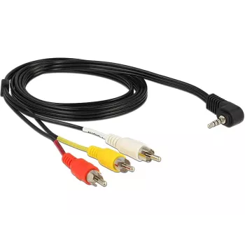Video kaabliadapter DeLOCK 84504 1.5m 3.5mm 3 x RCA Must