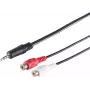 Audio kaabel ShiverPeaks 30771-1.5 — 3,5 mm stereo kuni 2 RCA (1,5 m)