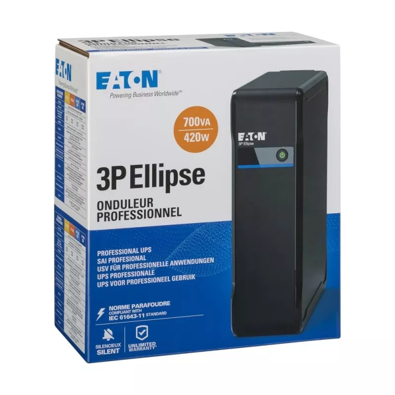 Eaton 3P Ellipse 700 katkematu toiteallikas (UPS) ooterežiim (võrguühenduseta) 0,7 kVA 420 W 4 pistikupesa