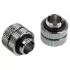 Bitspower Touchaqua Link Adapter Female G1/4 inch AG to Link Tube reguleeritav 16-22mm - 2-pakk, hõbedane
