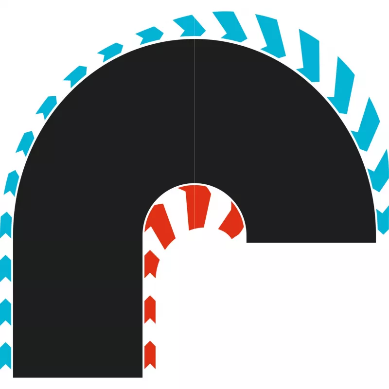HYBRID hairpin curve 180° L/R, race track