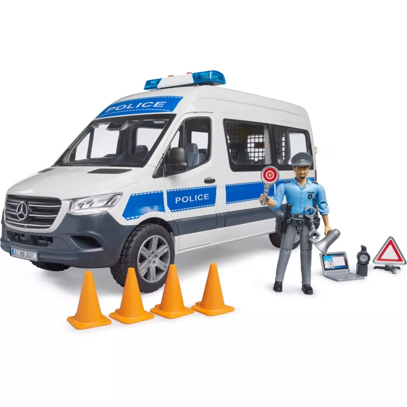 Mercedes-Benz politsei Sprinteri komplekt koos figuuri ja heli-/valgusmooduliga