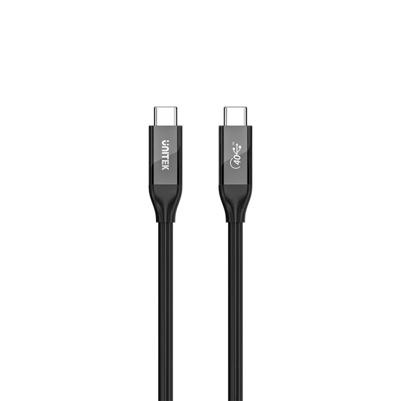 USB-C kaabel Unitek C14100ABK01-2M — 2 m, 100 W toiteedastus, 40 Gbps andmeedastus