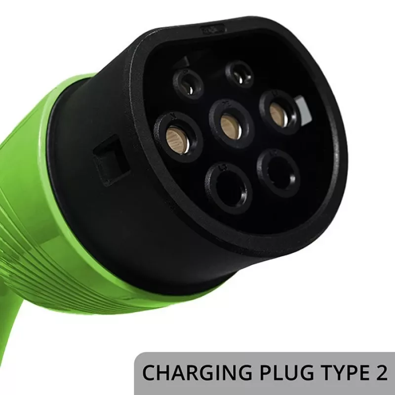 Elektrilise sõiduki laadija QOLTEC EV autolaadija reg. Type2 2in1 3,5kW – kompaktne vahelduvvoolulaadija, tüüp 2, 3,5 kW