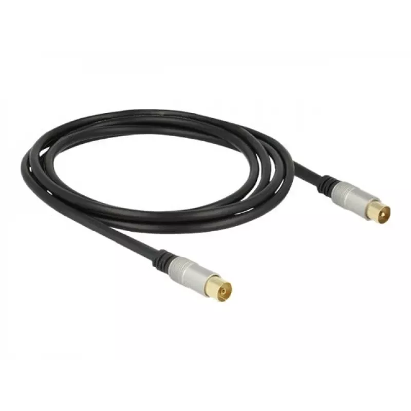 Koaksiaalkaabel RG-6/U DeLOCK 88946 2m IEC Must