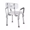 Dušitool ActionMed KP300AM seljatoe ja käetugedega, polüpropüleen, reguleeritav kõrgus 43–56 cm, iste 40×33 cm, max kasutaja kaal 110 kg