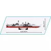 Konstruktsioonimänguasi Cobi HMS Belfast mõõtkavas 1:300 mudel COBI-4844, ajaloolise Royal Navy kergristleja väljapanekuehitus