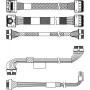 ThinkSystem SR650 V3 3,5-tollise/2,5-tollise šassii esipaneeli laiendaja tagasiplaadi SAS/SATA kaablite komplekt 4X97A87505