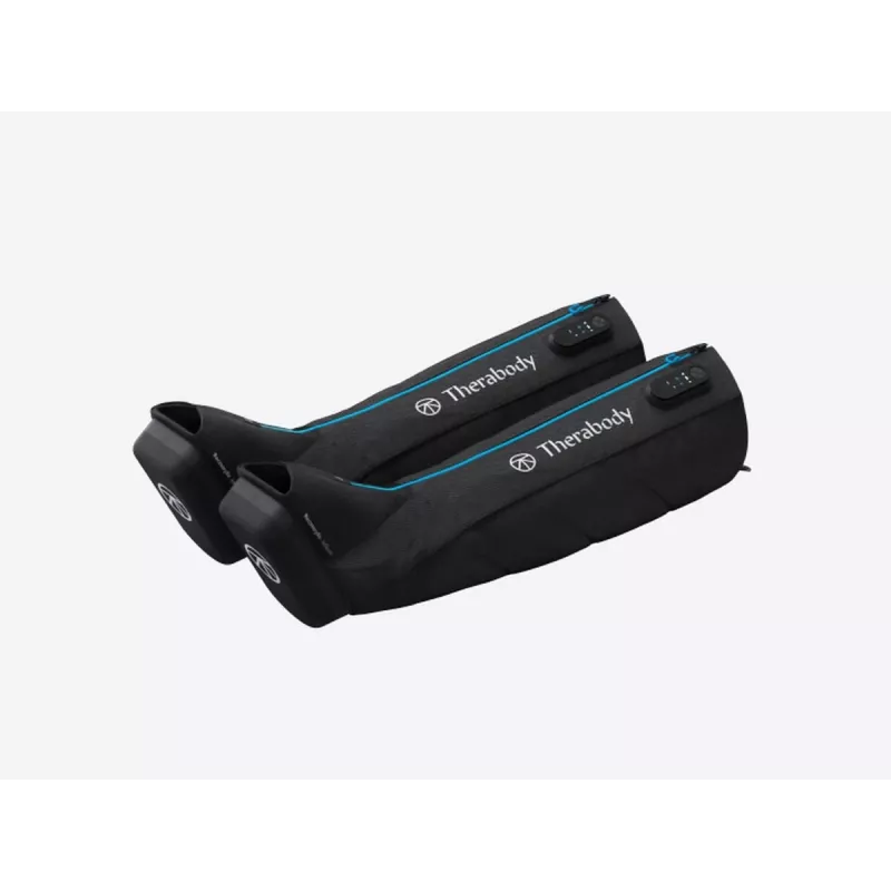 Jalamassaažiseade Therabody RecoveryAir Must — kompressioonmassaaž, 4 programmi, Bluetooth, 240 min aku