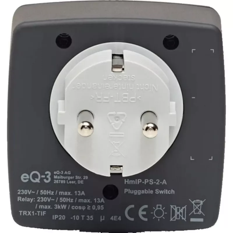 eQ-3 AG Homematic IP 161613A0, sisetingimustesse, antratsiit, plast, IP20, IP20, 70 mm