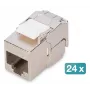 Digitus CAT 6A kompaktne võtmega kinnitatav varjestatud RJ45 moodul 24 tk