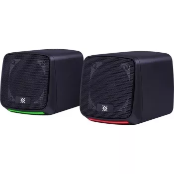 PC-kõlarid DEFENDER J3 2.0 6W LED USB, 2×3W RMS, 90–20000 Hz, 3,5 mm, must