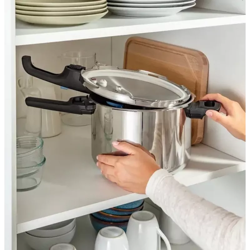 Survekeedupott Tefal SECURE TRENDY 6L roostevabast terasest aurutuskorviga, induktsiooniga ühilduv