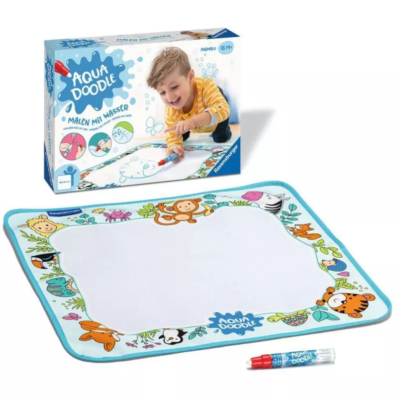 Ravensburger Aqua Doodle Animals joonistusmatt — ministepsi komplekt segadusevabaks veejoonistamiseks