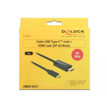 Video kaabli adapter USB USB-C HDMI DeLOCK 85258