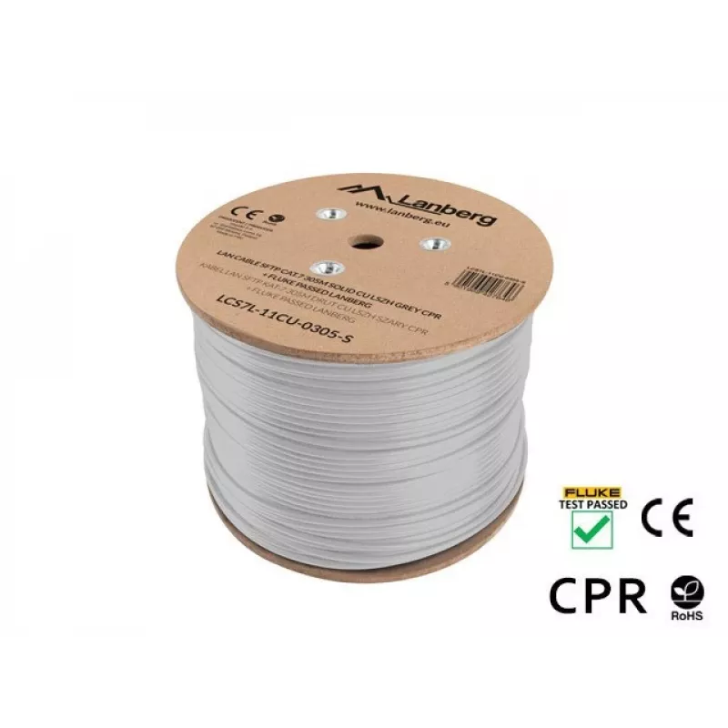 Võrgukaabel Lanberg LCS7L-11CU-0305-S RJ45 Cat7 305 m valge