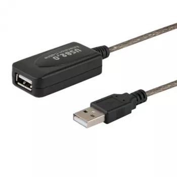 USB aktiivne pordipikendus SAVIO CL-130 10 m USB 2.0 A-pistik–emane, 5 V, must