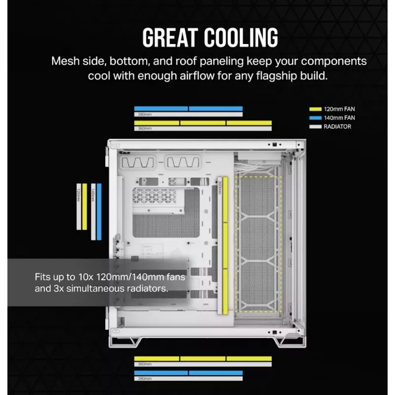 Corsair CC-9011285-WW arvuti korpus Midi Tower hall, valge