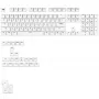 Keycaps GLORIOUS GPBT Basics PBT Dye-Sub Classic Valge ANSI layout