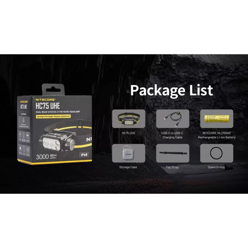 Pealamp H Series 3000 LUMENS/HC75 Uhe Nitecore