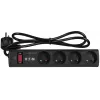 Liigpingekaitseriba EATON Power Strip 4 FR — 4 E-tüüpi pistikupesa, 1 m kaabel, 10 A, 2500 W, LED-indikaatorid