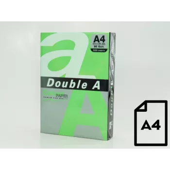 Värviline paber Double A, 80g, A4, 500 lehte, Papagoi
