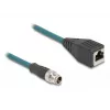 DeLOCK M12 adapterkaabel X-kodeeringuga 8 kontaktiga isane RJ45 emasele 50 cm